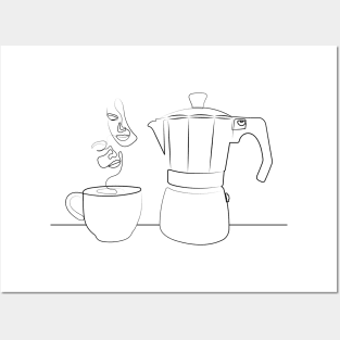 Coffee Lover | One Line Drawing | One Line Art | Minimal | Minimalist Posters and Art